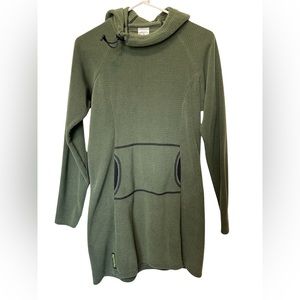 Melanzana Women’s Microgrid Hoodie Dress Size Medium